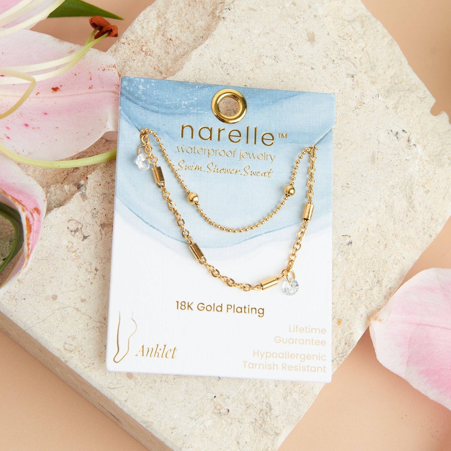 Waterproof Dainty Multi Row Anklet