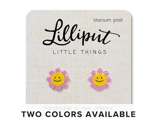 Pink Happy Daisy Earrings