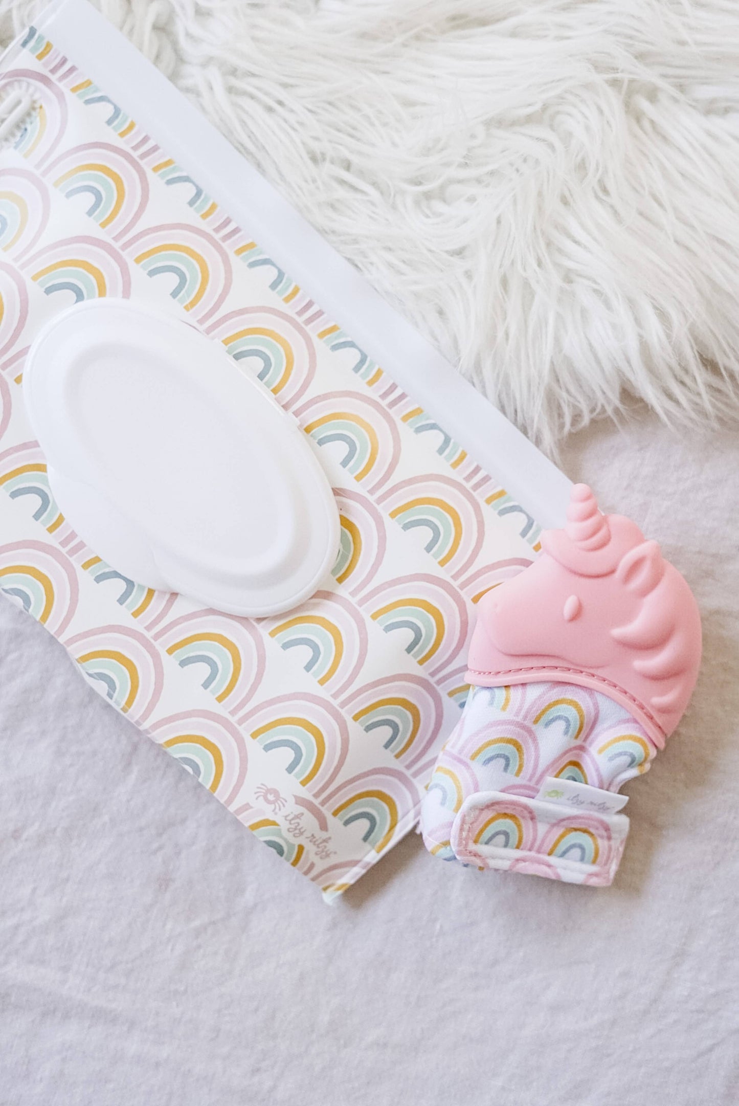 Take & Travel™ Pouch Reusable Wipes Cases: Raining Dinos