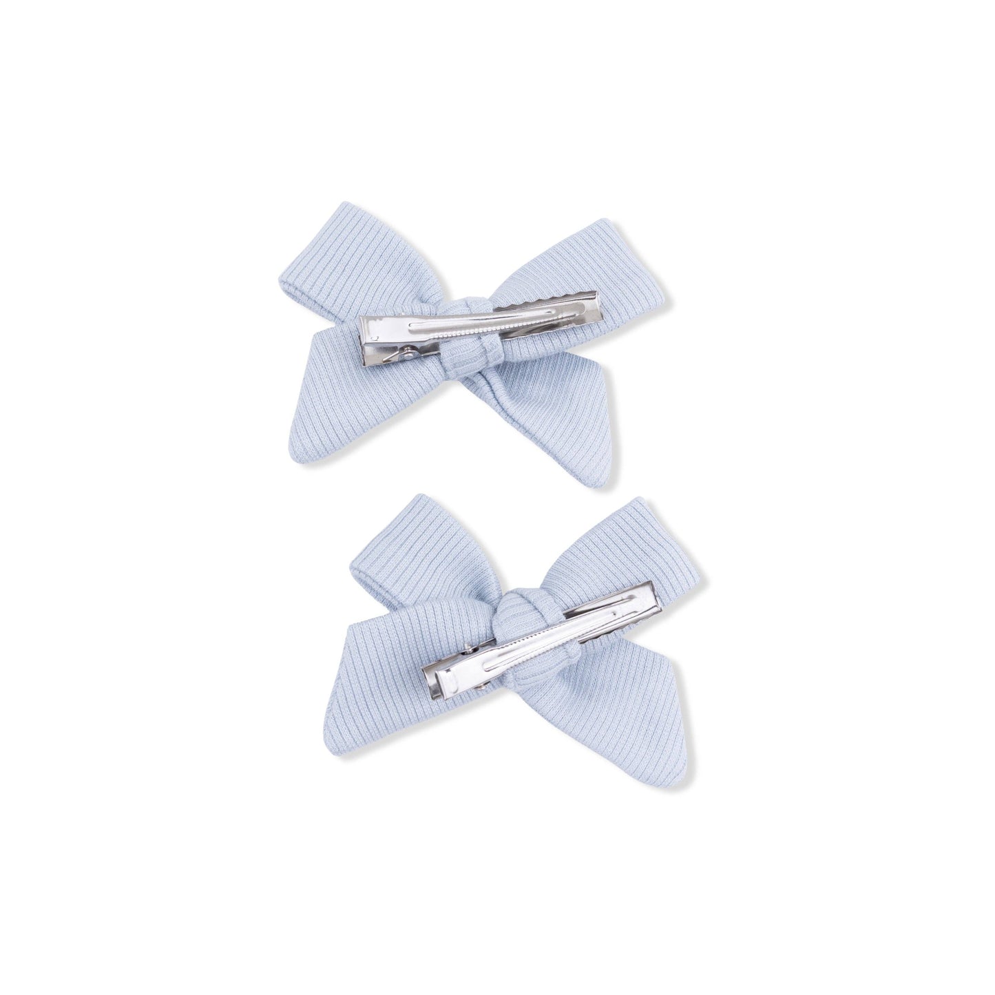 Solid Niagara Mist Rib Bow Clips