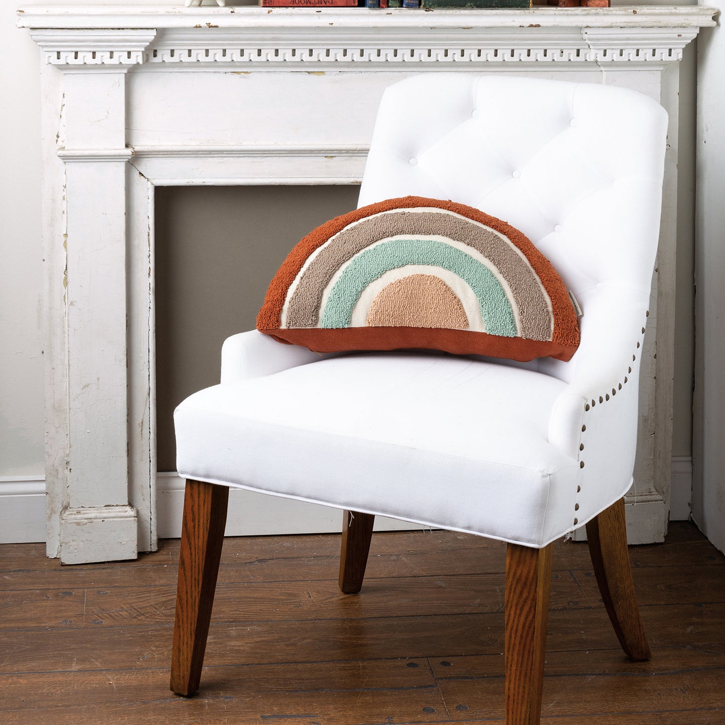 Neutral Rainbow Pillow