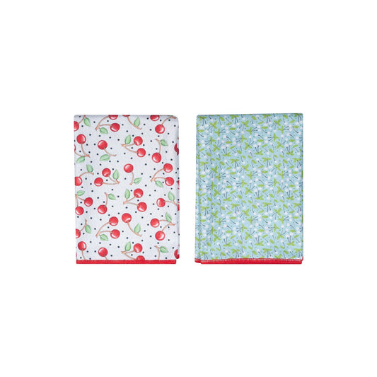 Double Duty Reversible Towels (set of 2) - Cherry Harvest