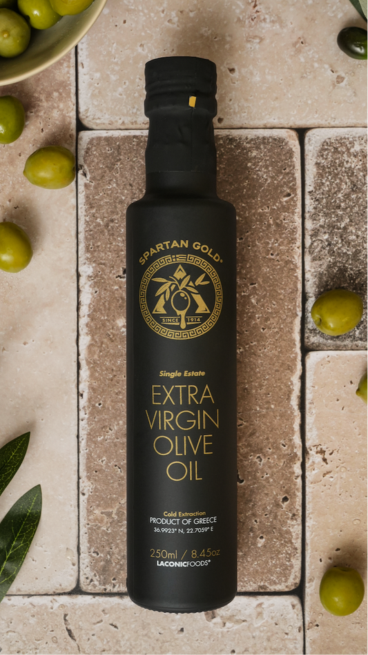 Gold & Silver Award Winner | Spartan Gold Ultra Premium Extra Virgin Olive Oil (EVOO) | Single Estate | 250ml