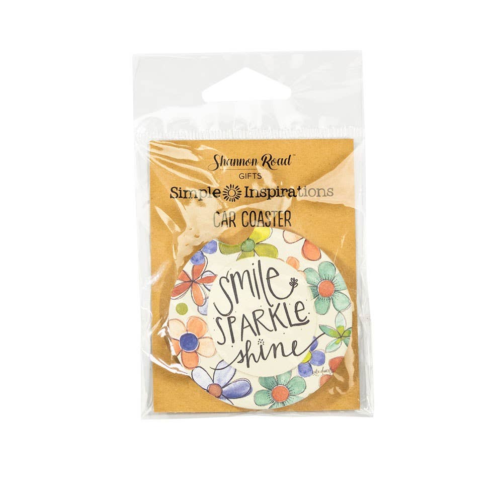 Smile Sparkle Shine Car Coaster