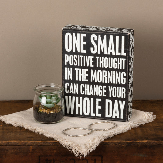 Box Sign - Positive Thought
