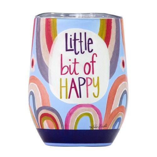 Little Bit Of Happy Wine Tumbler