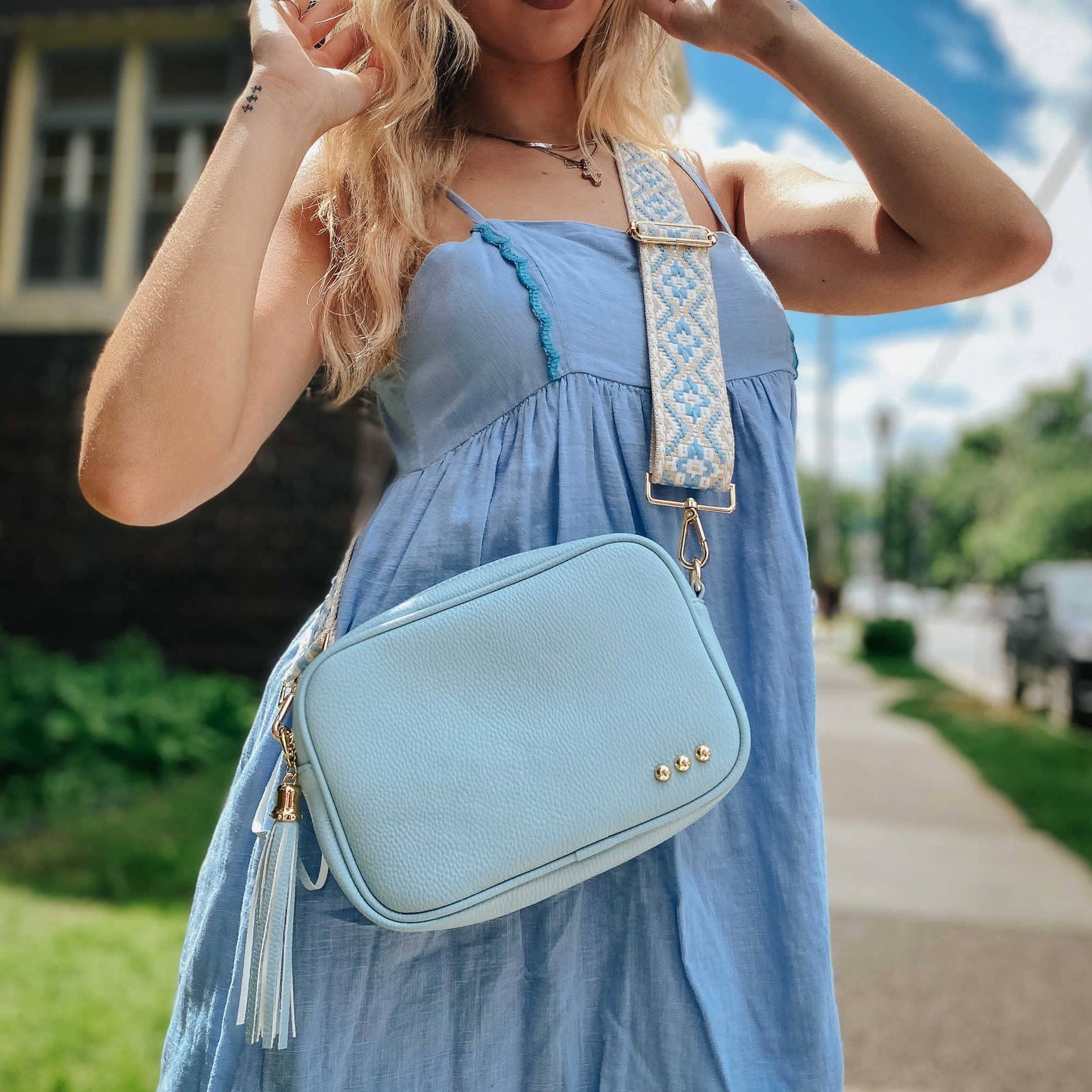 Willow Camera Crossbody Bag - Blush
