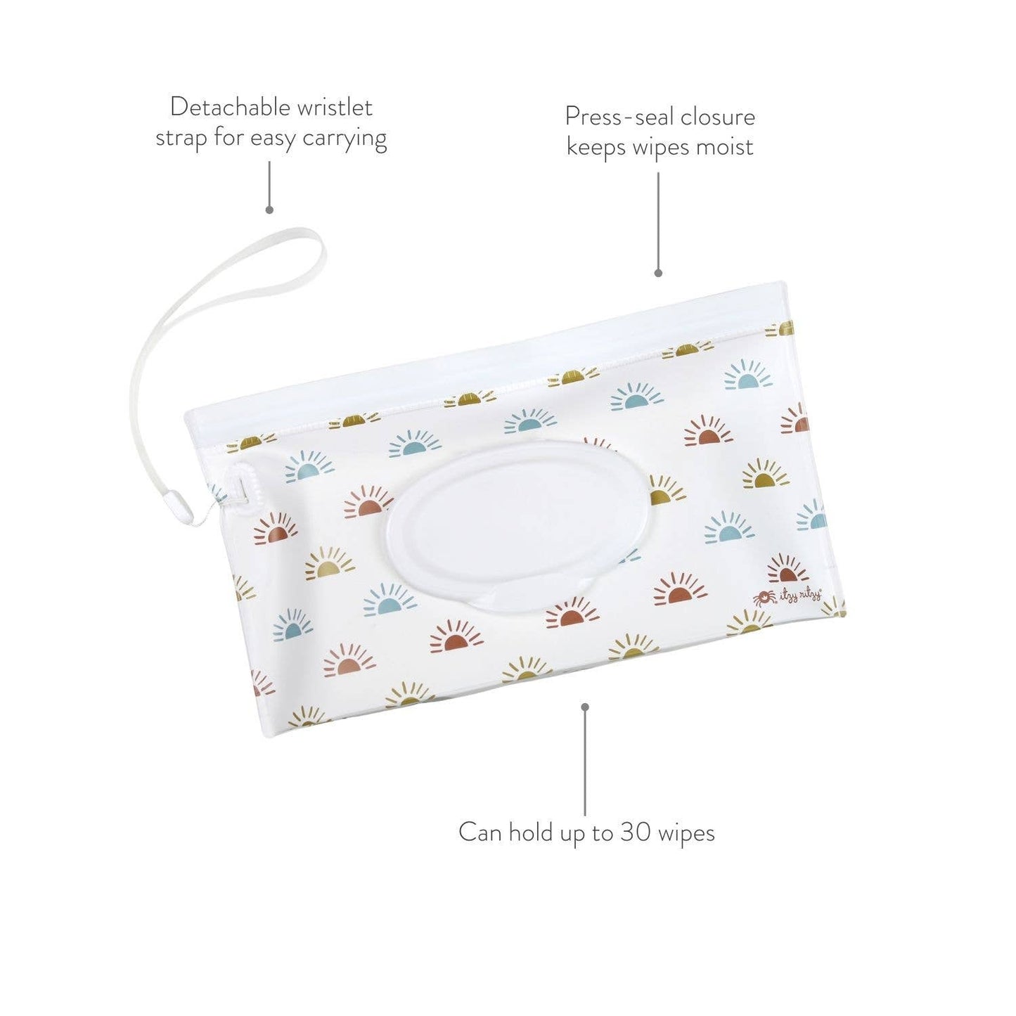 Take & Travel™ Pouch Reusable Wipes Cases: Raining Dinos