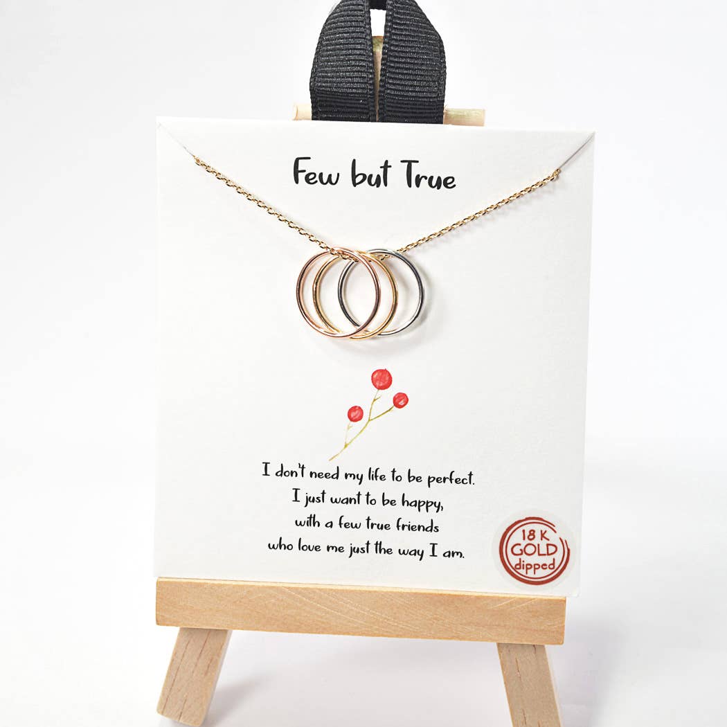 Few but True Triple Round Ring Necklace
