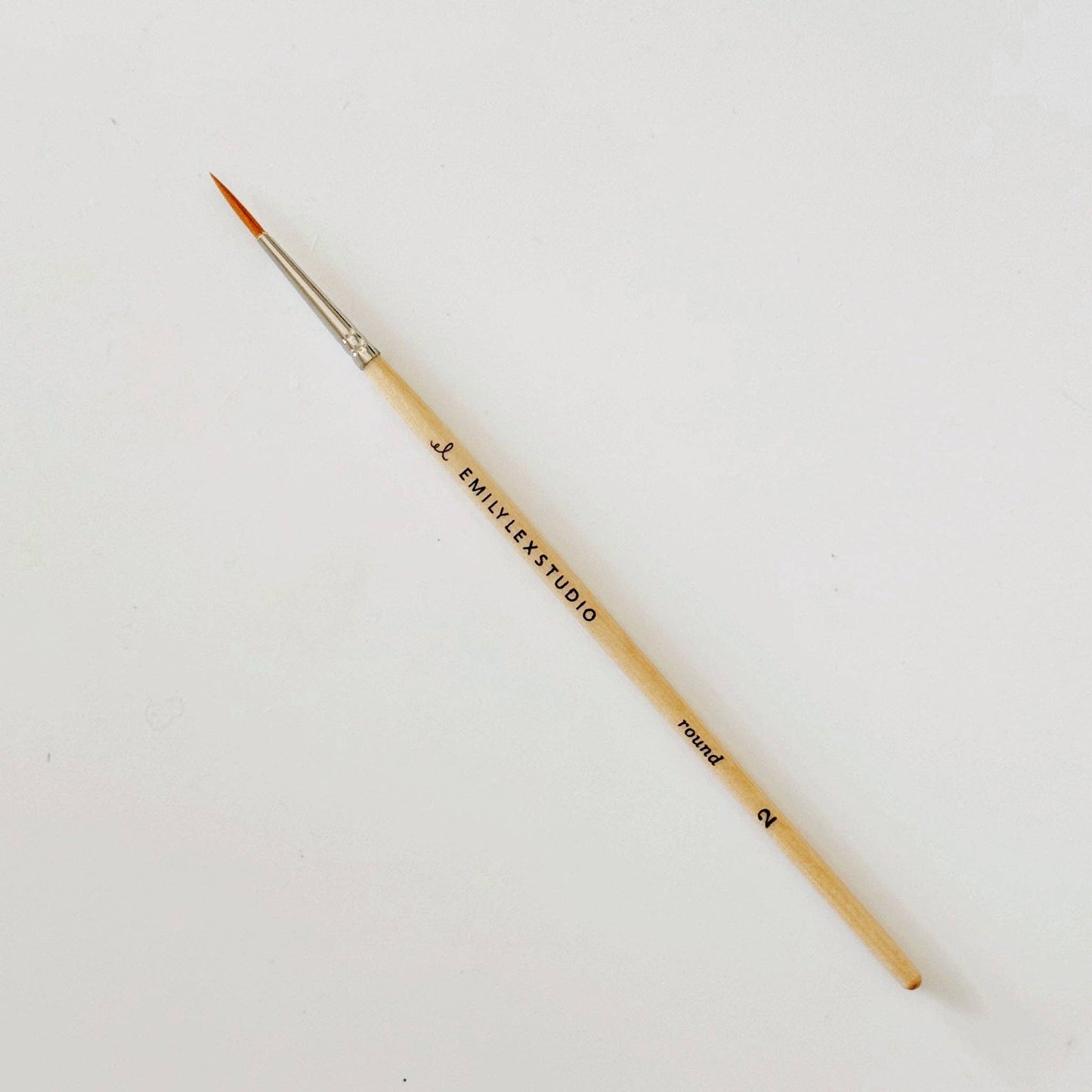 Watercolor Paintbrush Set of Five Wood Brushes