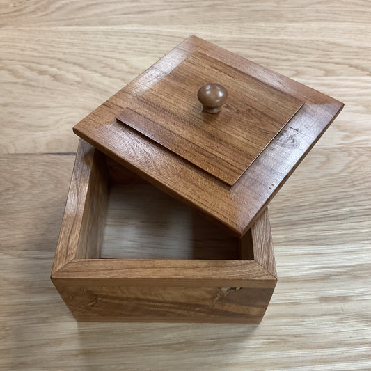 Square Wood Keepsake Box