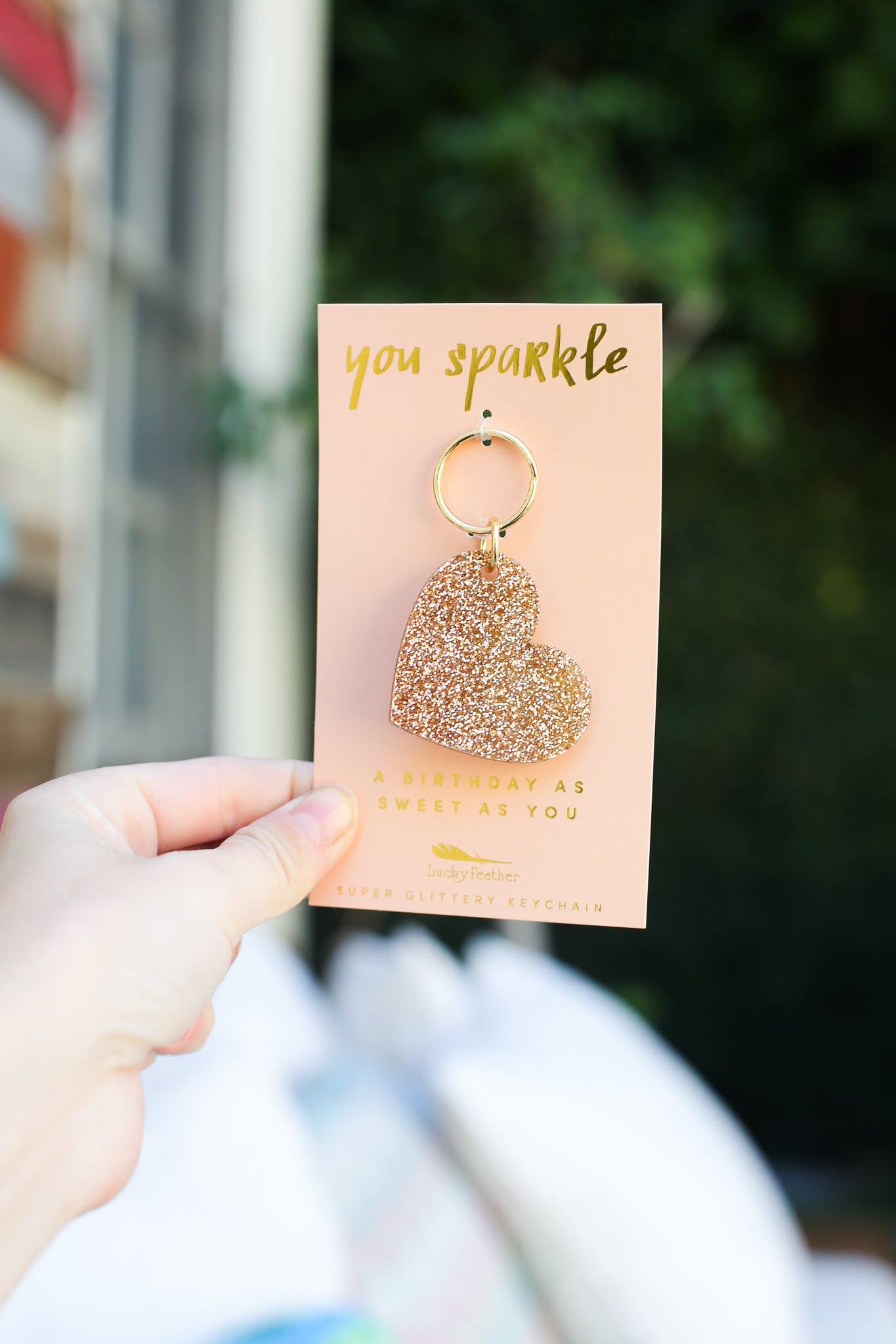 Glitter Keychain - Heart