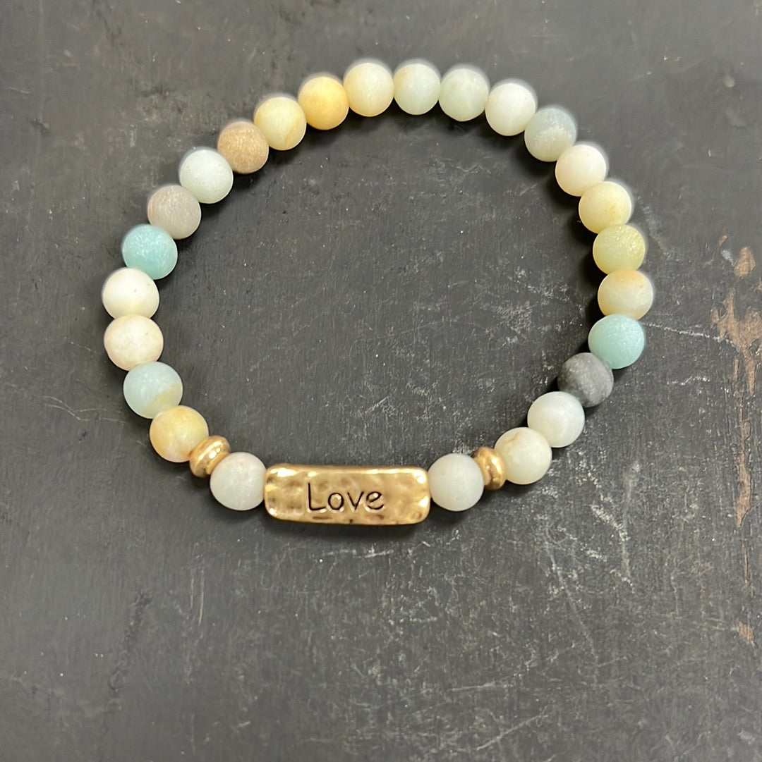 Love Beaded Stretch Bracelet