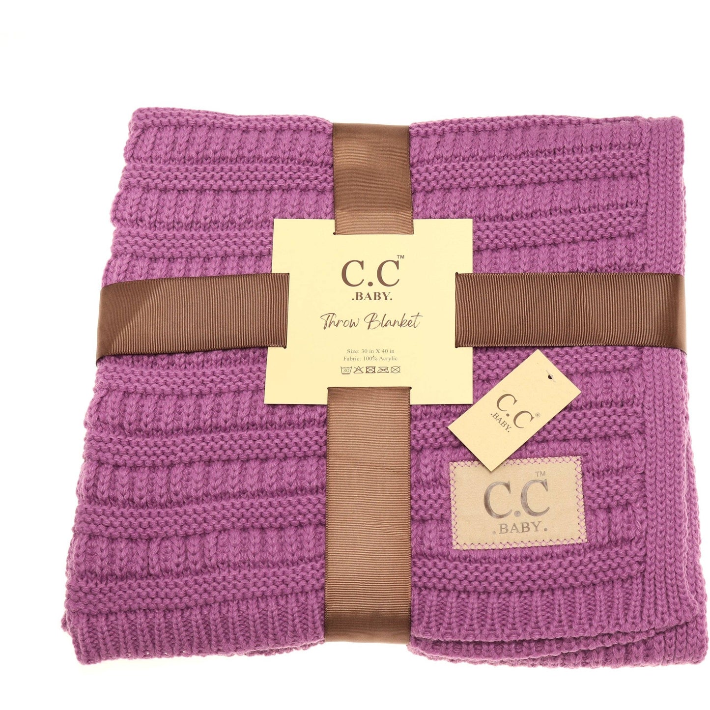 Solid Ribbed Knit Baby Bedding Blanket