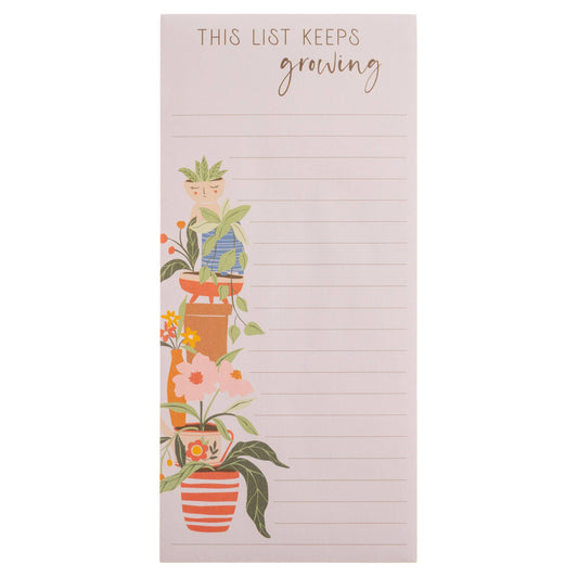Long Magnetic Notepad - Plants