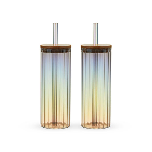 Rainbow Luster Tumblers (set of 2)