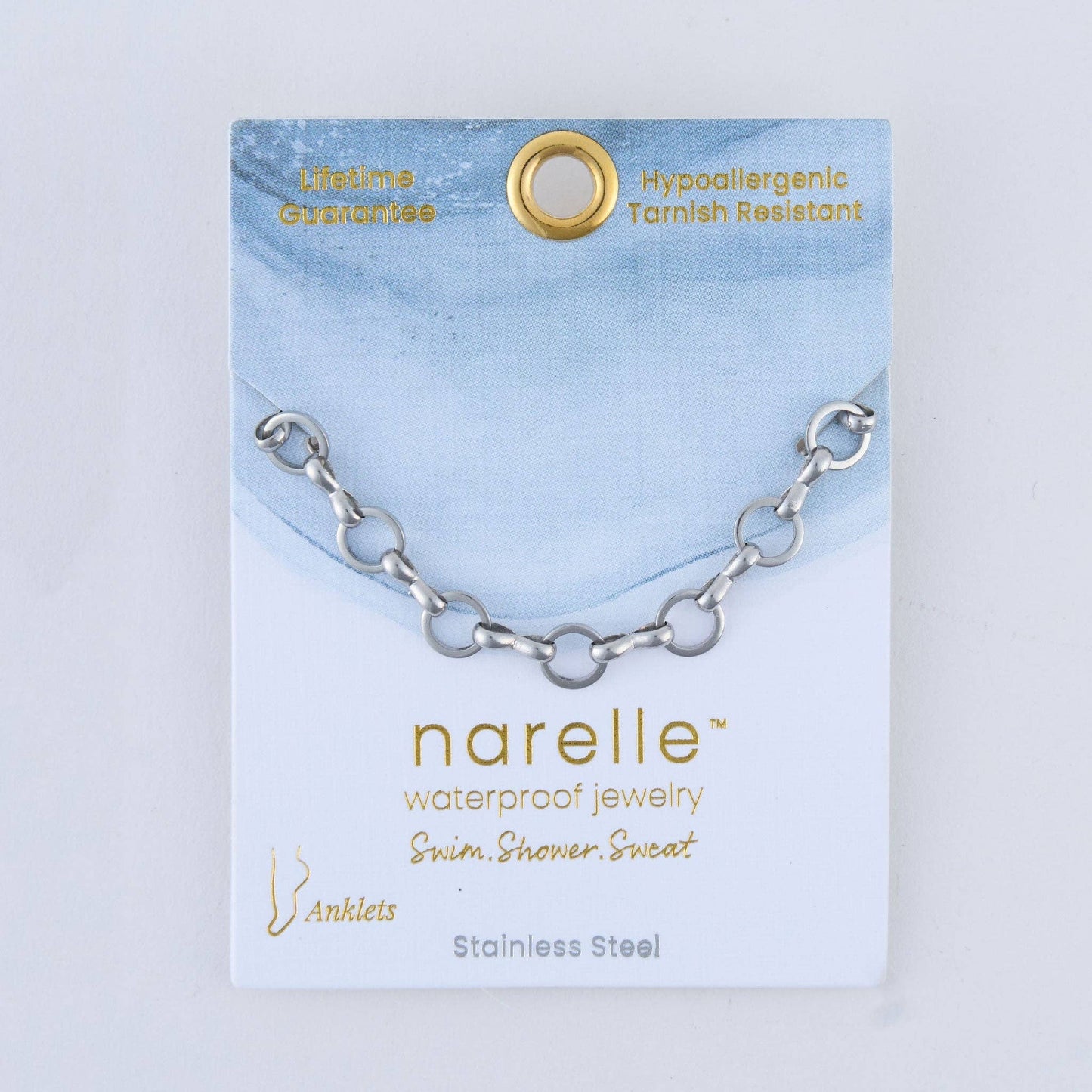 Waterproof Stainless Steel Linked Chain Anklet