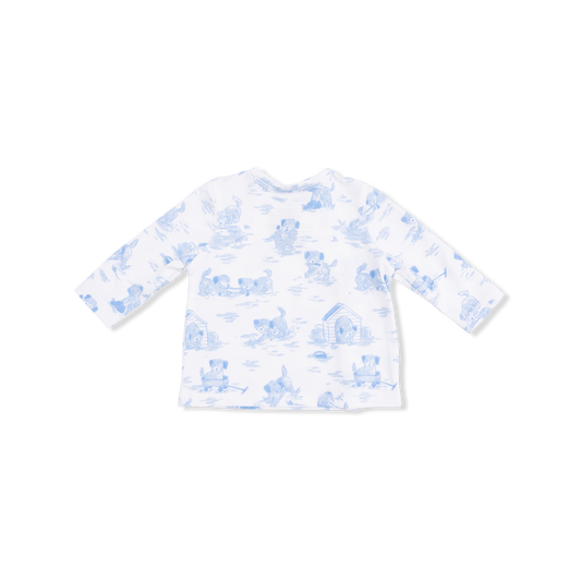 Puppy Toile Blue - Take Me Home Set with Convertible Pant