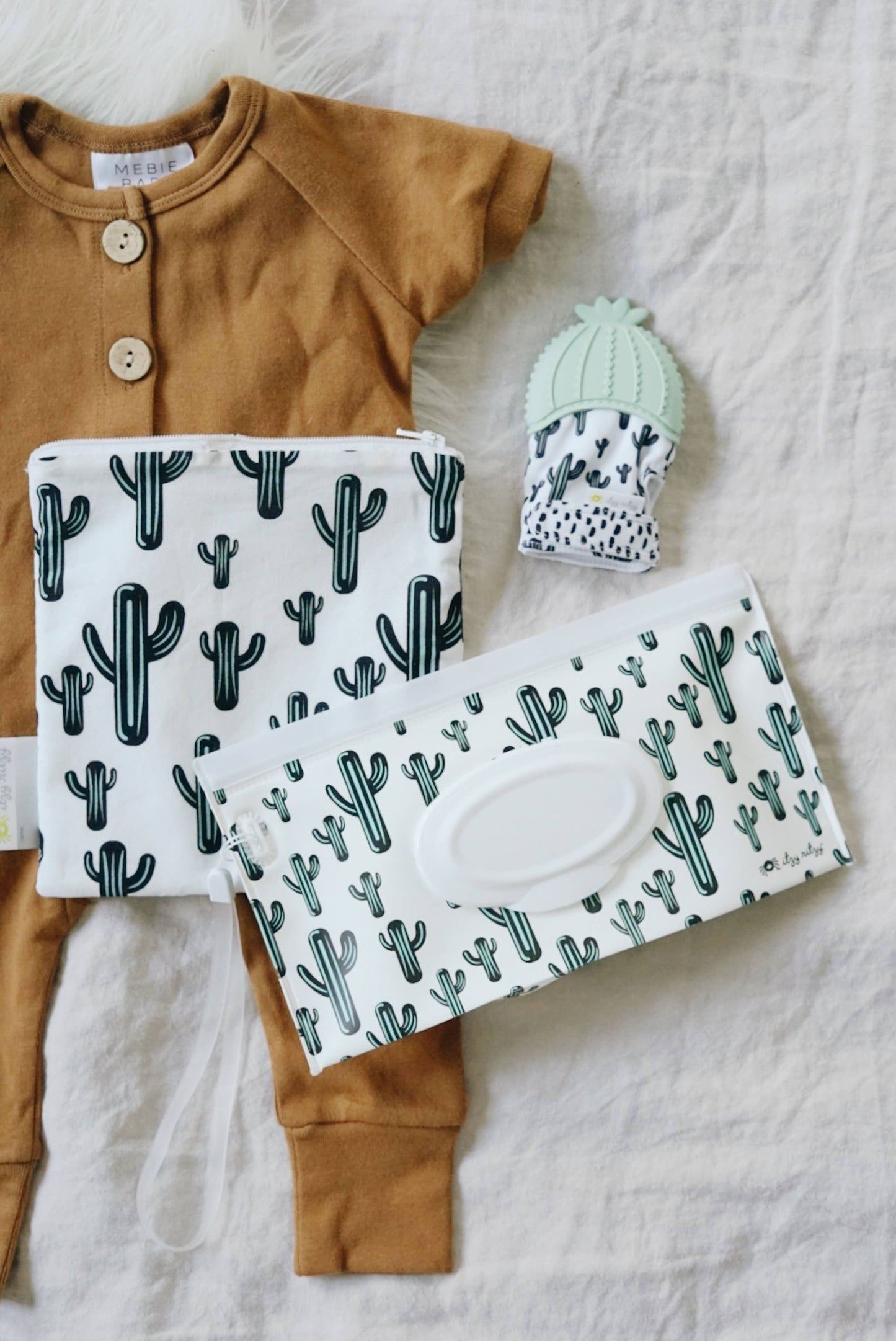 Take & Travel™ Pouch Reusable Wipes Cases: Raining Dinos