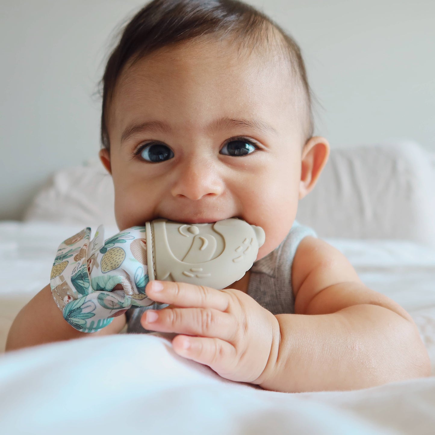 Itzy Mitt™ Silicone Teething Mitts: Sloth