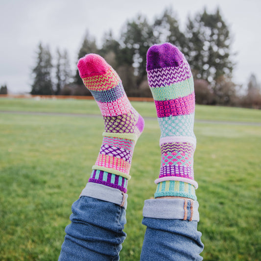Dahlia Crew Socks | Eco-Friendly & Made in the USA