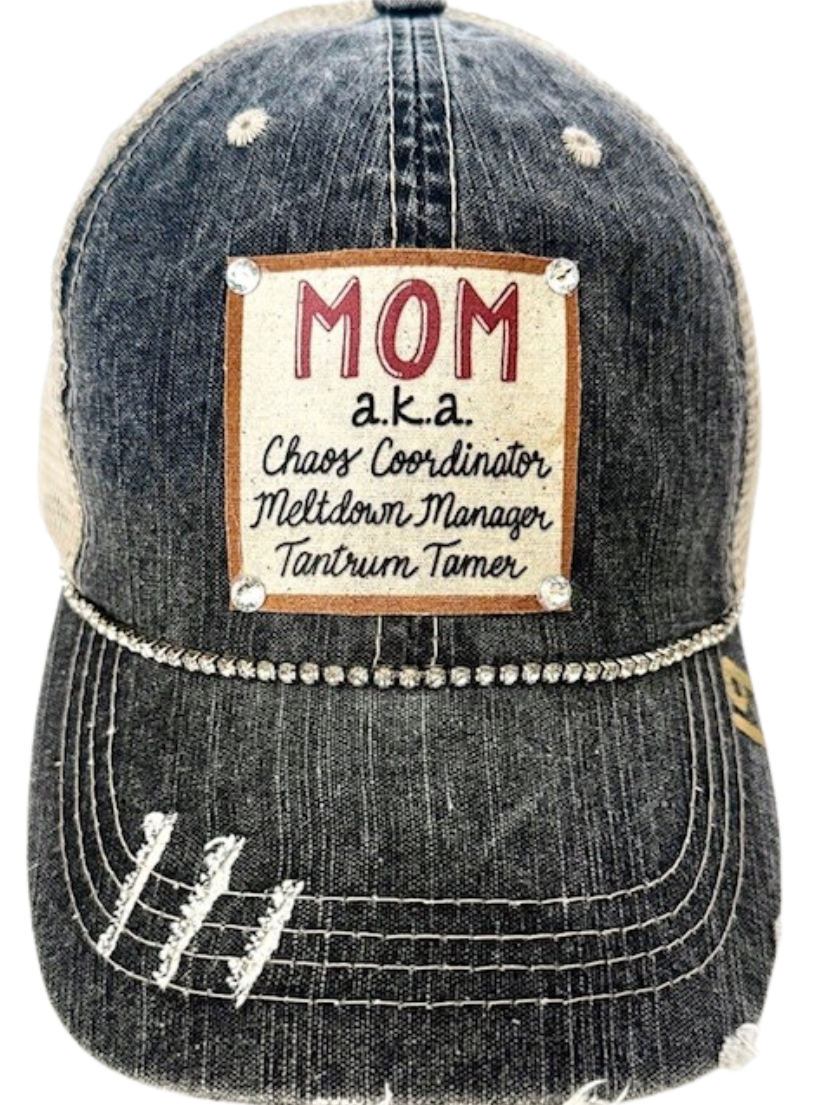 Mom a.k.a Distressed Trucker Hat