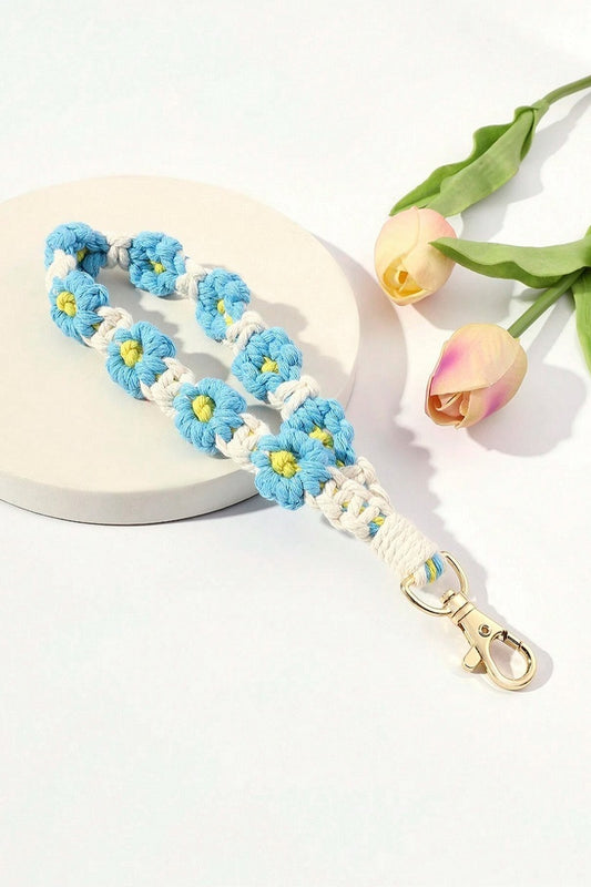 Daisy Flower Wristlet Keychain