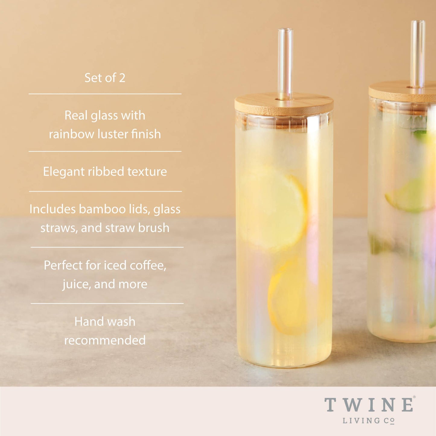 Rainbow Luster Tumblers (set of 2)