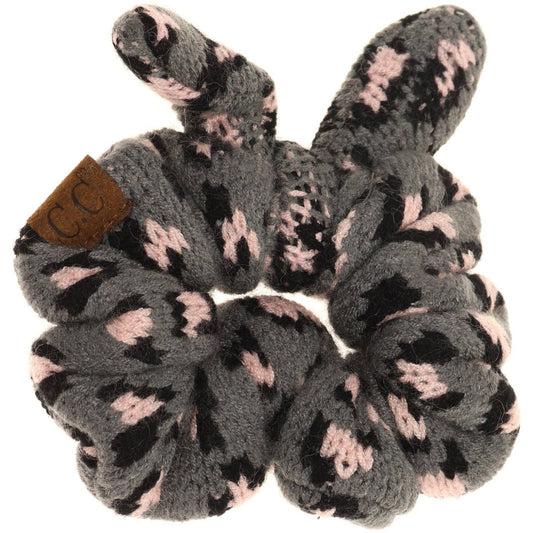 Leopard Jacquard Ponytail Scrunchie