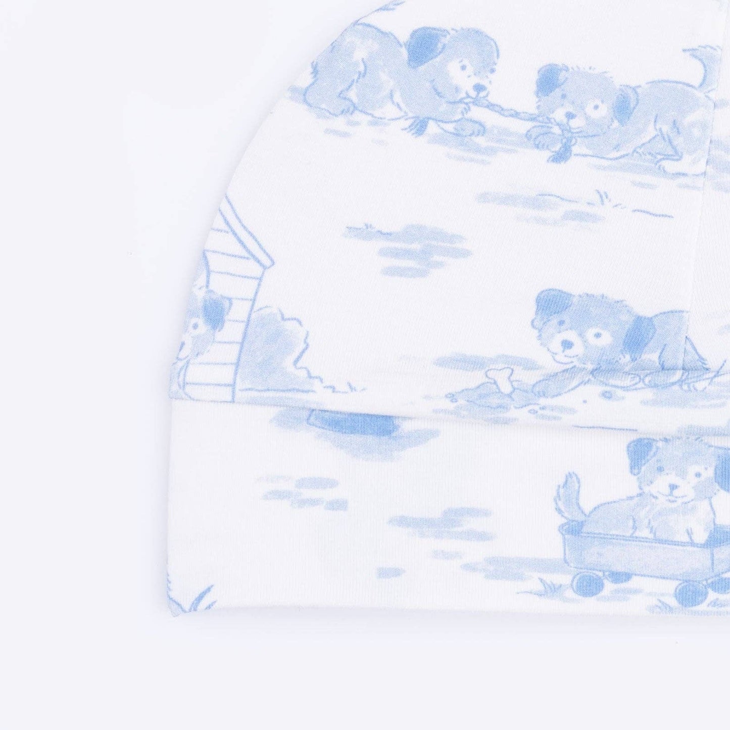 Puppy Toile Blue - Beanie Hat