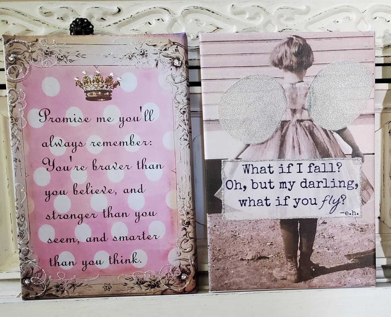 Canvas with Glitter - Promise Me