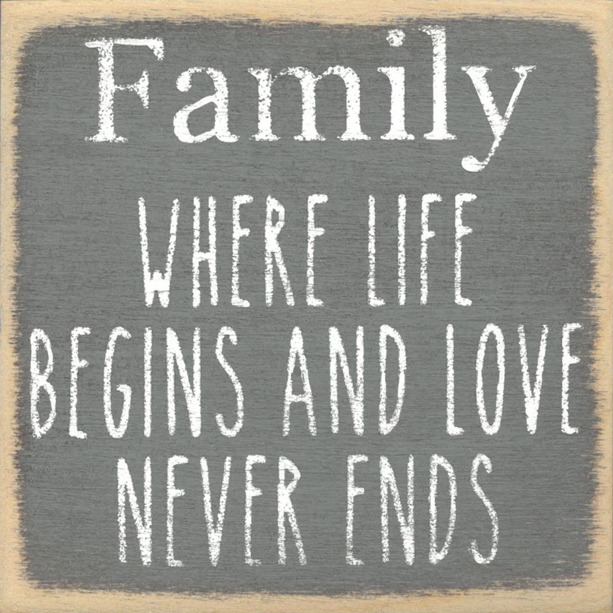 4X4 Block Sign - Family