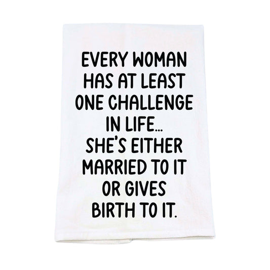 Married To It Or Gives Birth To It Funny Tea Towel