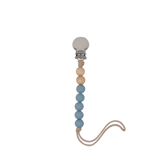 Uniquely Knotted Pacifier Clip - Heron