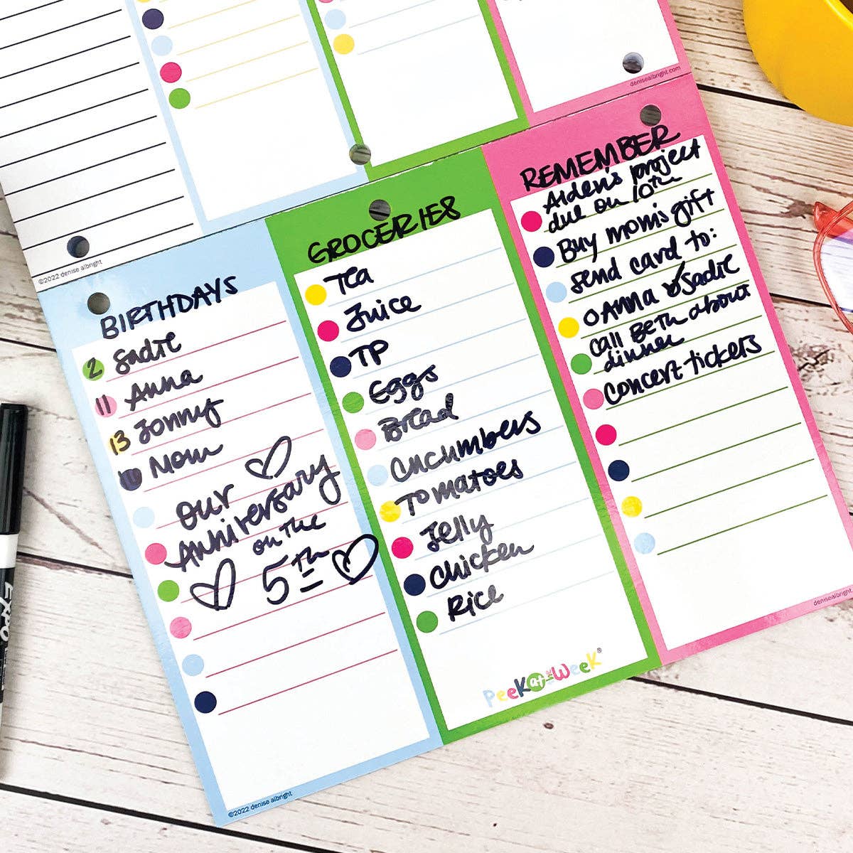 Peek at the Week® Simple Weekly Planner Pad