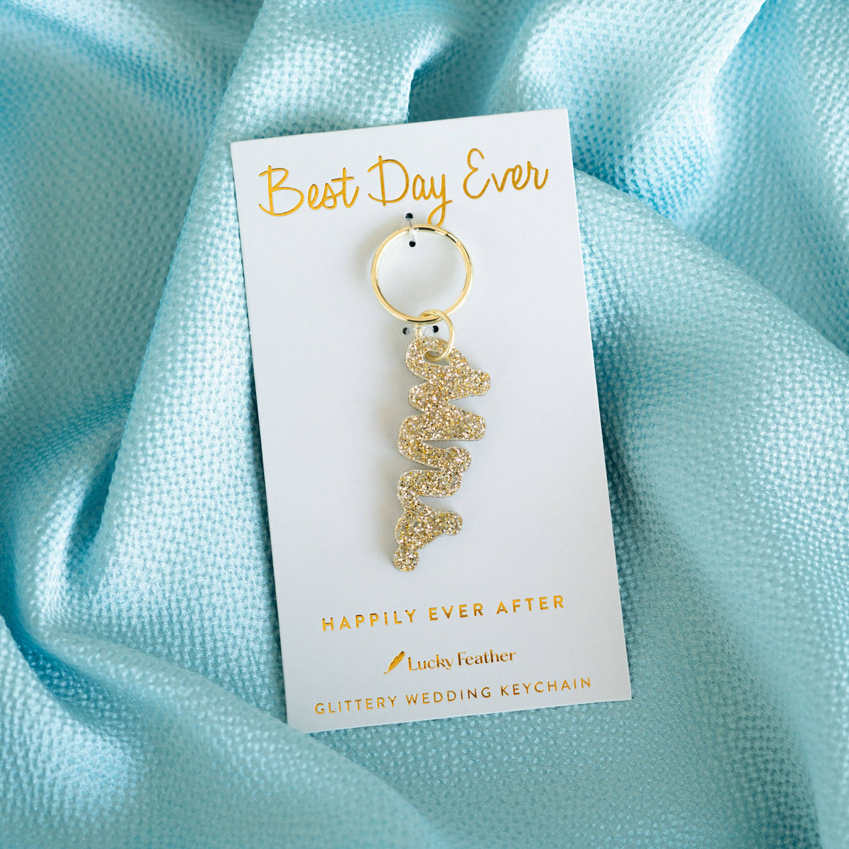Champagne Glitter Key - Bridal - MRS