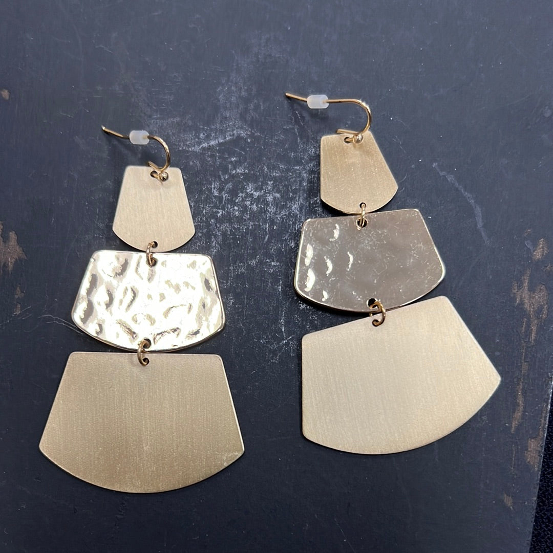 Three Tier Dangle Earrings