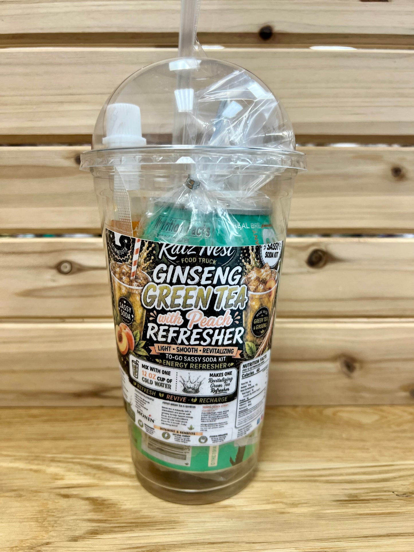 Sassy Soda To Go - Ginseng Green Tea w/Peach Refresher