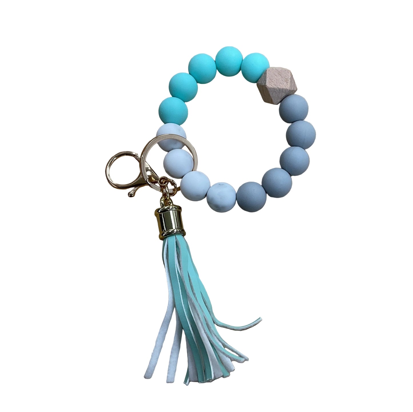 Silicone Wristlet Keychain - Mint