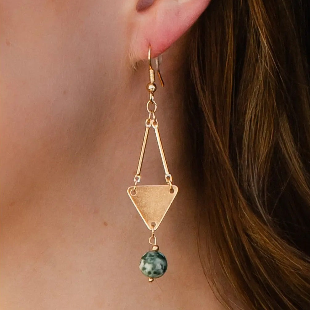 Gold Statement Dangle Earrings