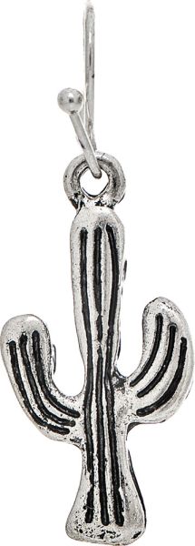 Silver Engraved Cactus Earrings
