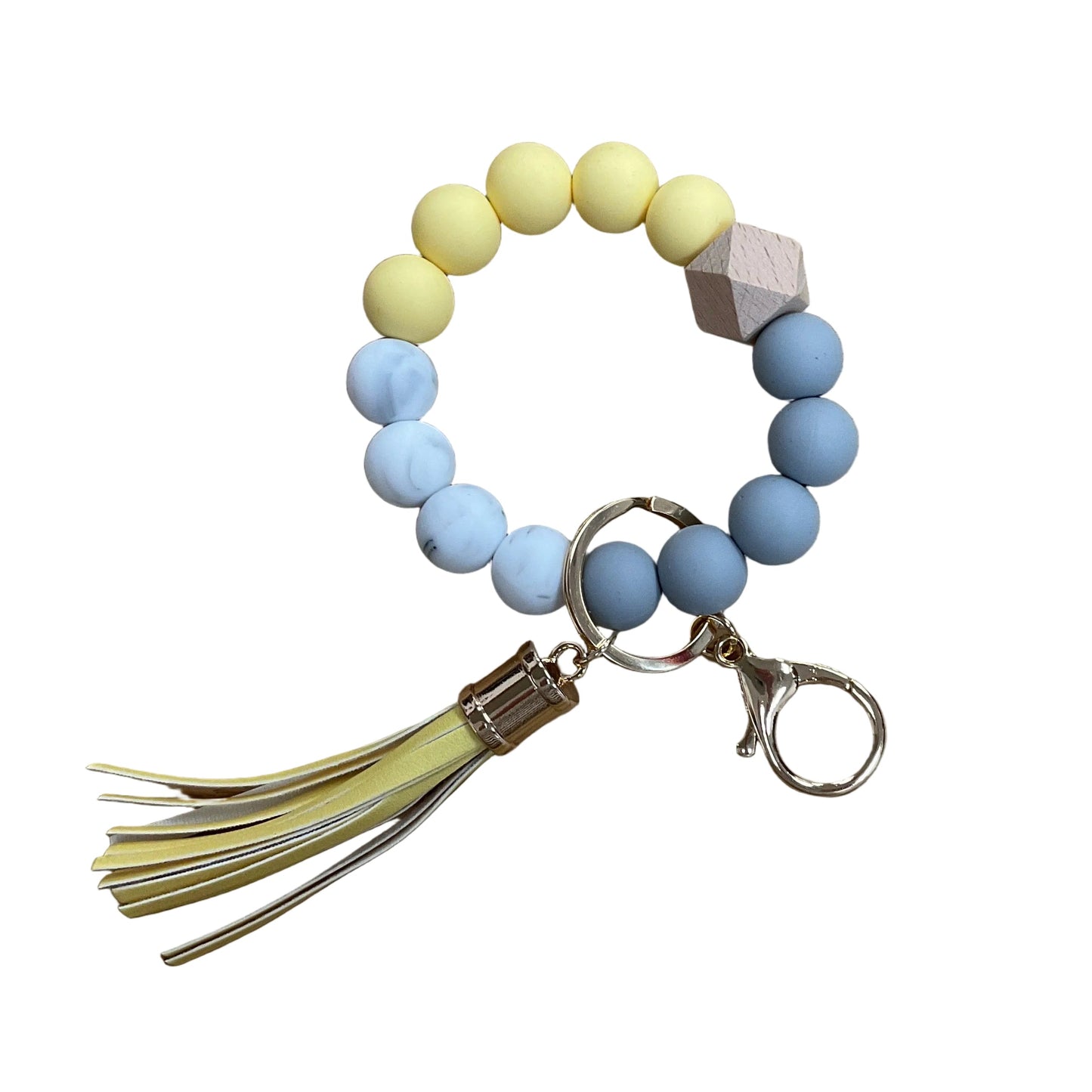 Silicone Wristlet Keychain - Yellow