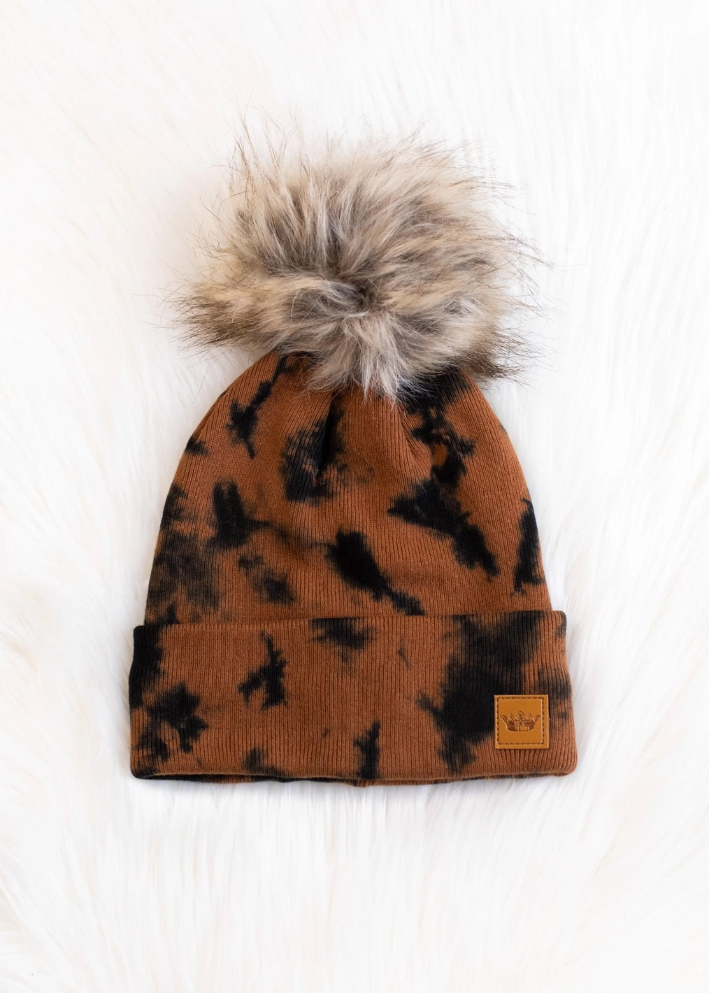 Tie Dye Hat - Brown & Black