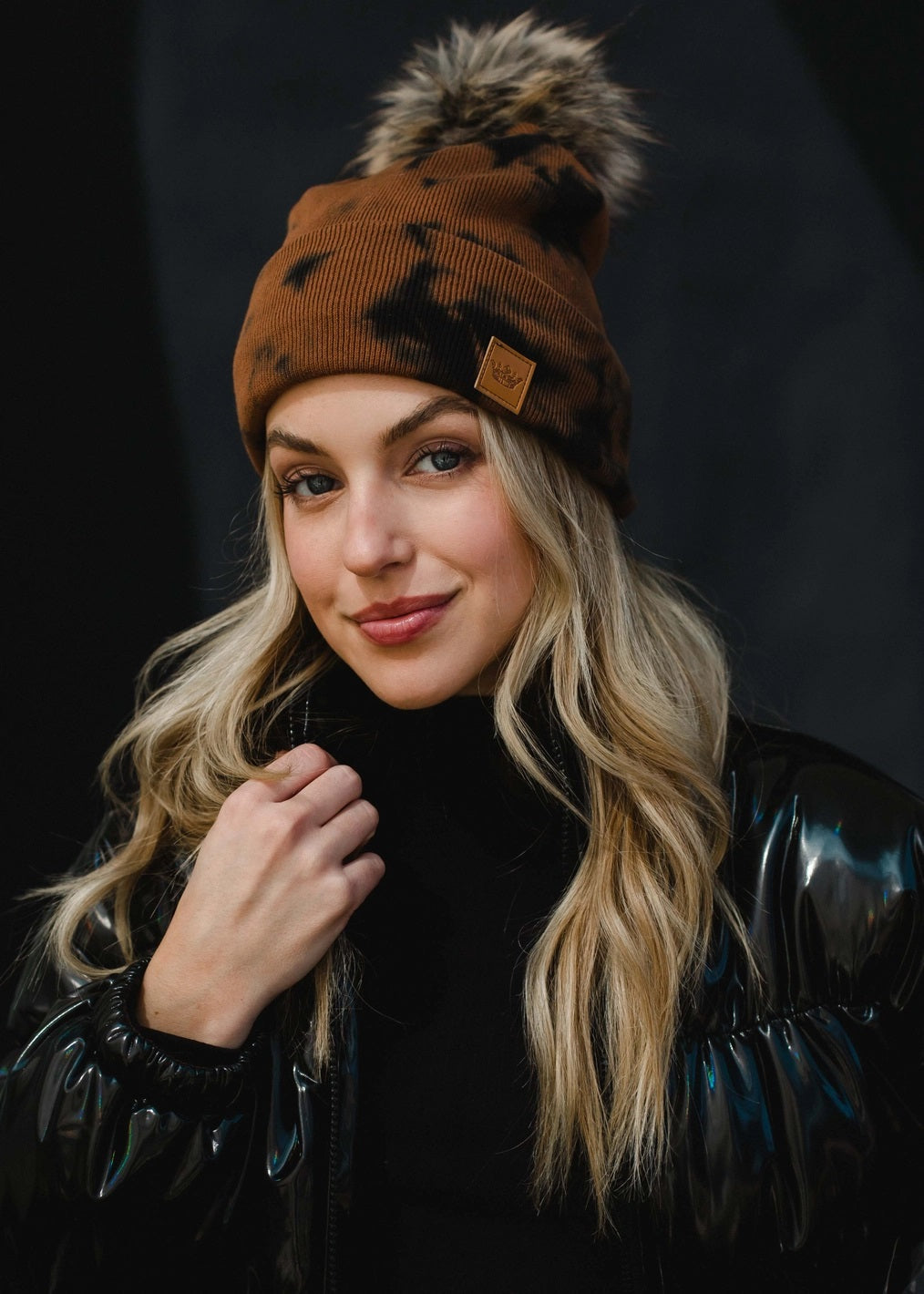 Tie Dye Hat - Brown & Black