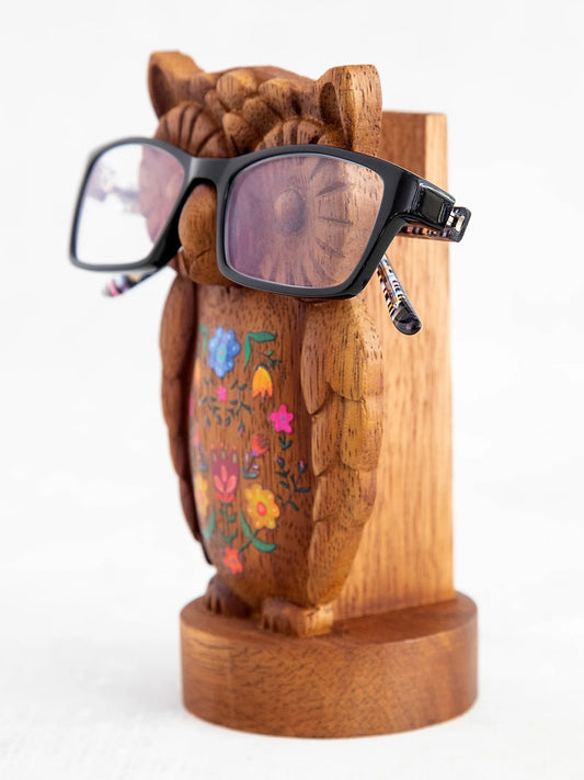 Natural Life Owl Eyeglass Holder Stand