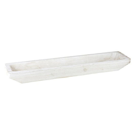 Paulownia Rectangle Tray - White