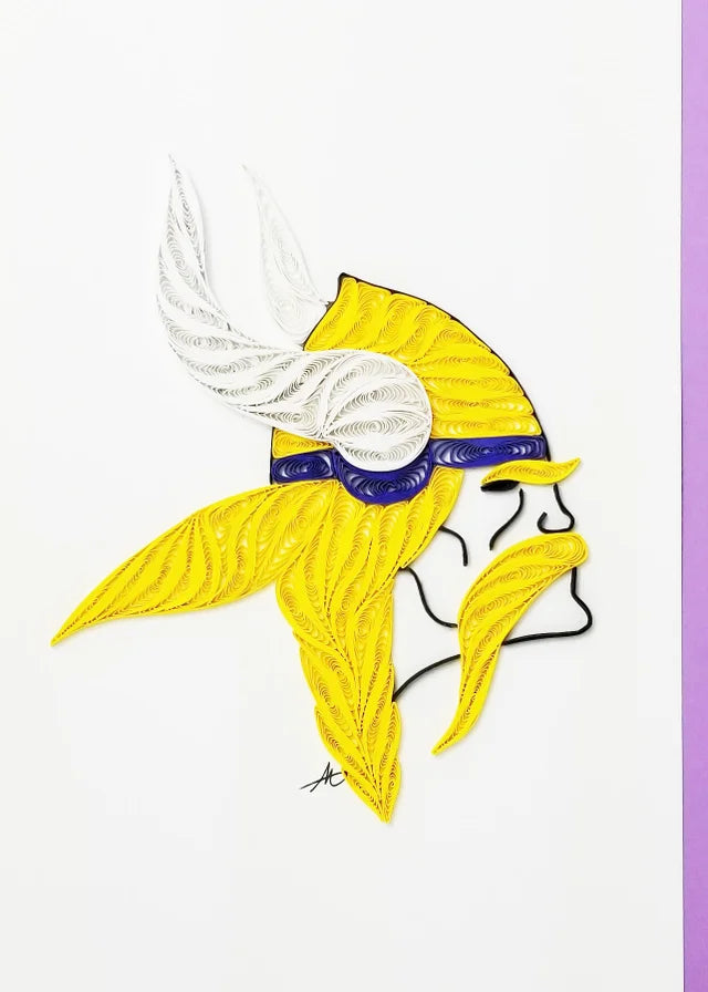 5x7 Quilled Greeting Card - Viking