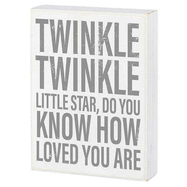 Box Sign - Twinkle Twinkle Little Star