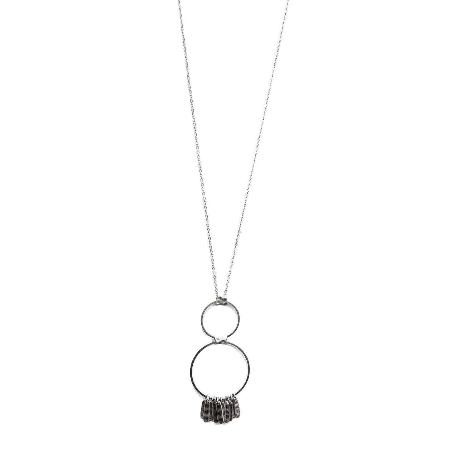 Double Circle Pendant Necklace