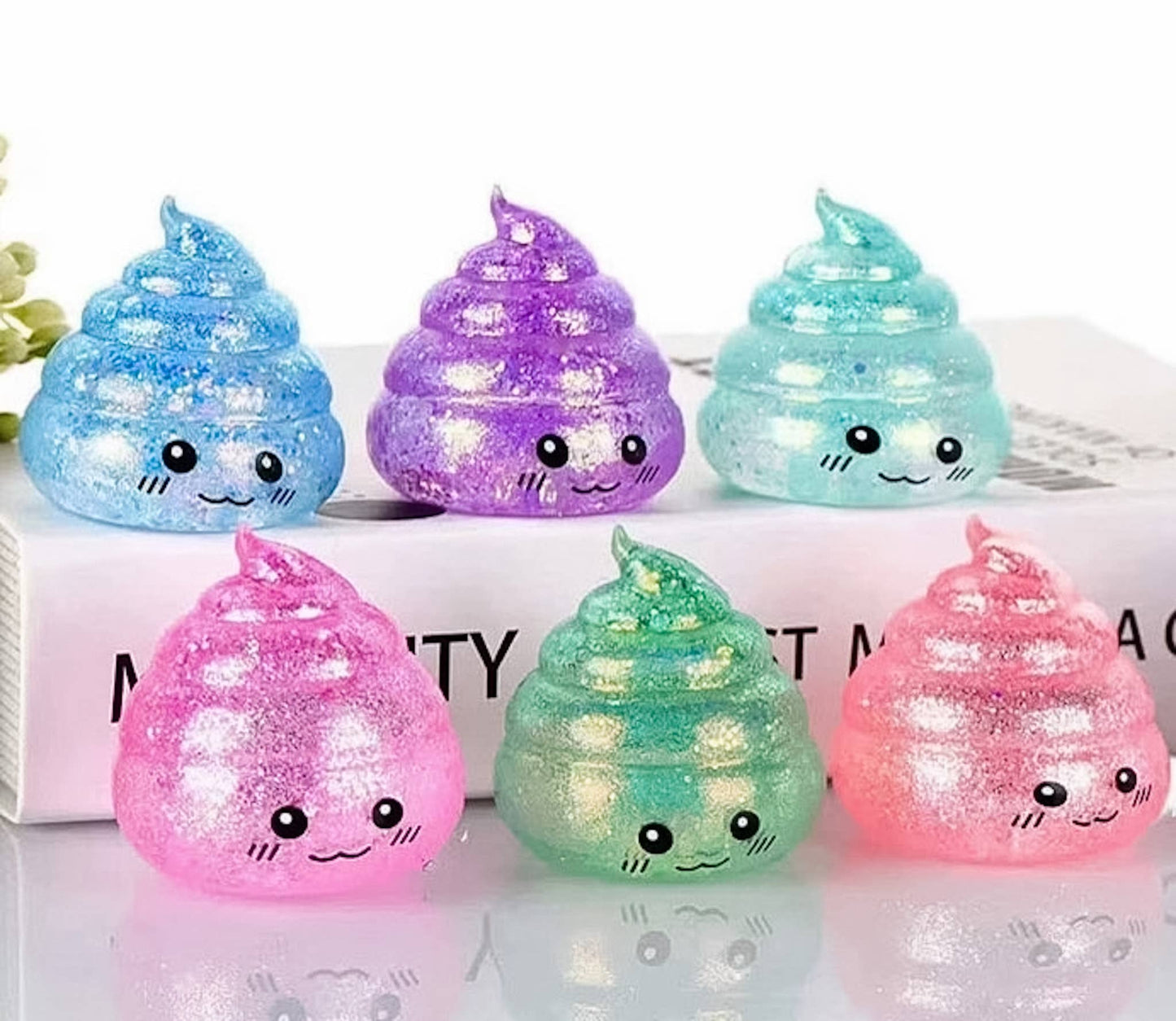 Squishy Maltose Glitter Poop Stress Toy